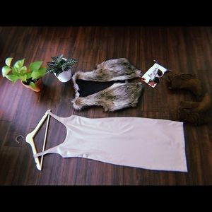 forever21 nude body con dress